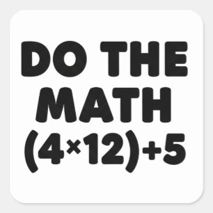 面白い数学教師のユーモアのミーム パン スクエアシール