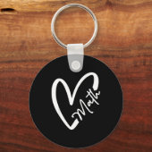 面白い数学教師子供物理学者 私は好き キーホルダー (正面)