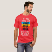 面白い数学教師 あなたの解答を見せて少年 Tシャツ (正面フル)