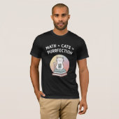 面白い数学教師 猫 円周率 ネิร์ド 科学 Tシャツ (正面フル)