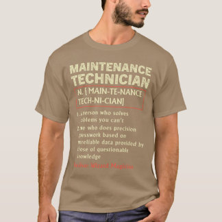 面白い整備士のメンテナンス技術者の定義D Tシャツ