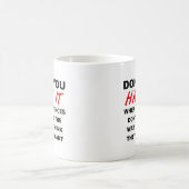 面白い文末のマグカップ コーヒーマグカップ (中央)