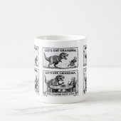 ☕ 面白い文法マグカップ – “いただきます、祖母” コーヒーマグカップ (中央)