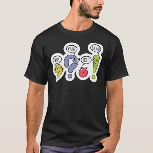 面白い文法教師のシャツ Tシャツ (正面)