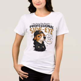 面白い斜視の犬 - "私はあなたを判断していません" トライブレンドTシャツ