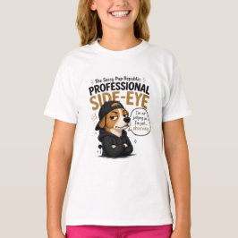 面白い斜視の犬 - "私はあなたを判断していません" Tシャツ