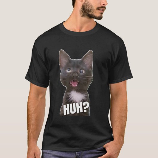 面白い斜視の猫のミーム、ねぇ、面白い猫 Tシャツ (正面)