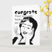 面白い新しい仕事のヒント カード (黄色い花)