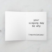 面白い新しい赤ちゃんおめでとう カード (内部)