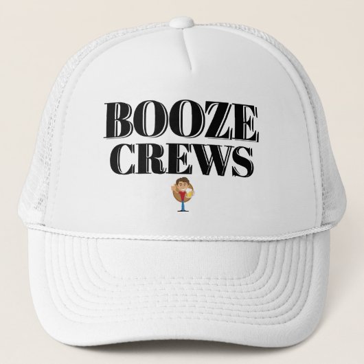 面白い新商品の野球ギフトアイデア BOOZE CREWS トラック キャップ (正面)