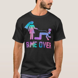 面白い新婦と新郎のミーム 結婚ゲーム おもしろいオーバー Tシャツ