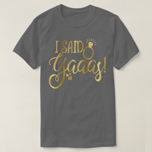 面白い新婦 結婚  bachelorette パーティー 私はイエスと言った！ tシャツ (デザイン正面)