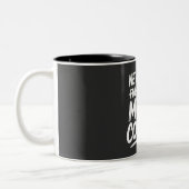 面白い新年のさらなるコーヒー 皮肉な決意表明 ツートーンマグカップ (左)