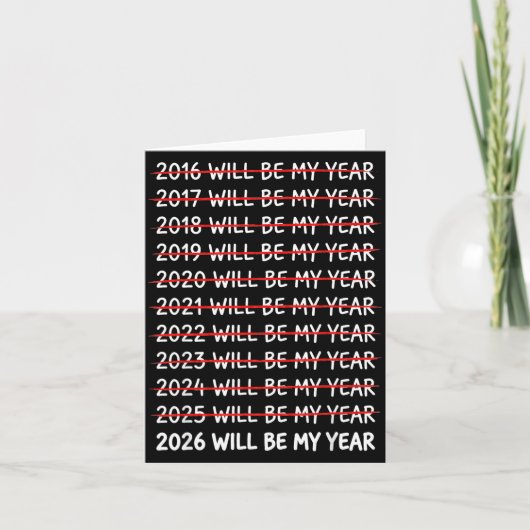 面白い新年の抱負 2026年は私の年だよ ハム カード (正面)