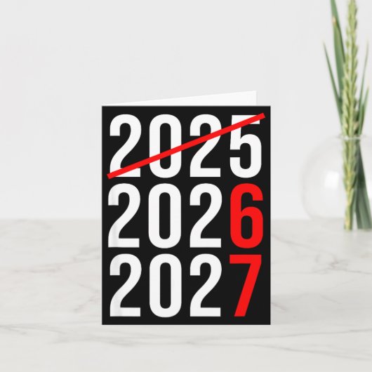 面白い新年の67ミーム こんにちは2026年 さようなら2025年 ワイ カード (正面)