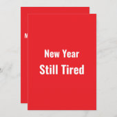面白い新年まだ疲れてる　最低限の赤 シーズンカード (正面/裏面)