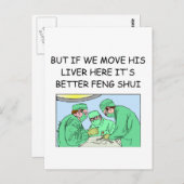 面白い新時代の医者ジョーク ポストカード (正面/裏面)