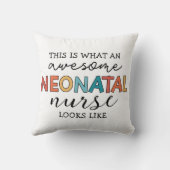 面白い新生児看護師への感謝 クッション (裏面)