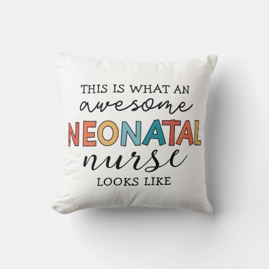 面白い新生児看護師への感謝 クッション (正面)