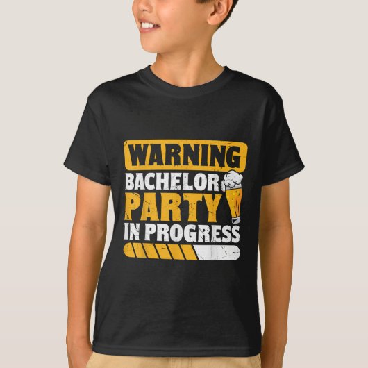 面白い新郎の結婚式の独身パーティー _1  Tシャツ (正面)