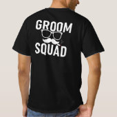 面白い新郎仲間 ウェディングパーティーデザイン Tシャツ (裏面)
