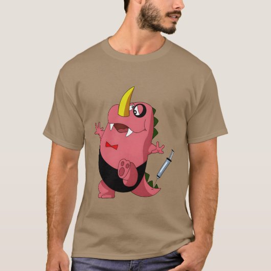 面白い日本のアニメ Tシャツ (正面)