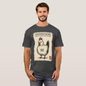 面白い日本のアート 鶏 ゲーム ee メン ウーマネンズ f tシャツ (正面フル)