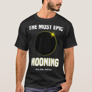 面白い日食ムーニング 04 08 Tシャツ