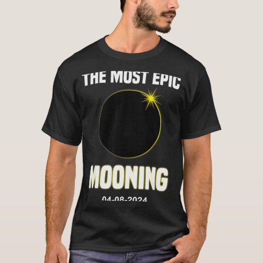 面白い日食ムーニング 04 08 Tシャツ (正面)