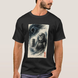 面白い星間猫宇宙飛行士子猫スペースSF Tシャツ