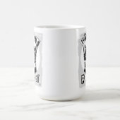 面白い暴動鳴き女パンク猫デザイン コーヒーマグカップ (中央)