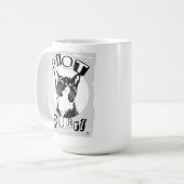 面白い暴動鳴き女パンク猫デザイン コーヒーマグカップ (正面左)
