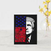 面白い最高のパパドナルドトランプ父の日のギフトTシャツ カード (黄色い花)