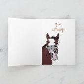 面白い最高の隣人？感謝を伝える馬 サンキューカード (内部)