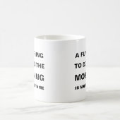 面白い朝の引用テキスト コーヒーマグカップ (中央)