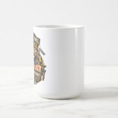 面白い木工測定2回マグ コーヒーマグカップ (中央)