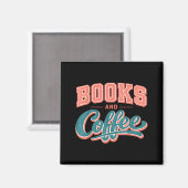 面白い本とコーヒーが好きな読書中毒者のための名言 マグネット (正面/裏面)