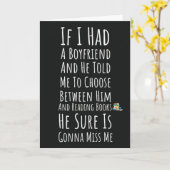 面白い本を読むためのカード　彼女へ　ティーンの少女　女性に カード (黄色い花)