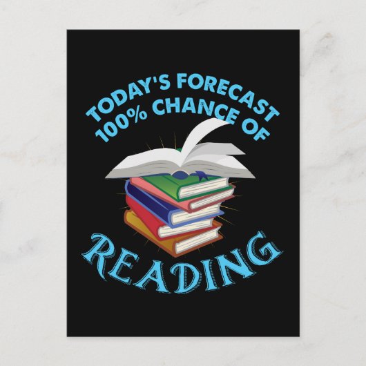 面白い本を読む - 100% 読書のチャンス ポストカード (正面)