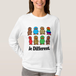 面白い柄のアヒルたち Tシャツ