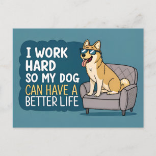 面白い柴犬の名言ソファのイラスト ポストカード
