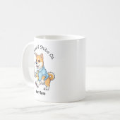 面白い柴犬 ビジネススーツ コーヒー コーヒーマグカップ (正面左)