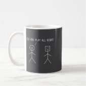 面白い棒人間フィギュア コーヒーマグカップ (左)