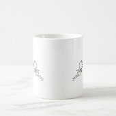面白い棒人間ラブマグネット コーヒーマグ コーヒーマグカップ (中央)