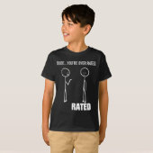 面白い棒人間 - あなたは評価が高すぎだよ Tシャツ (正面フル)