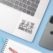 面白い棒人間 不安 メンタルヘルスの思い出 シール (ノートパソコンとiPhone)
