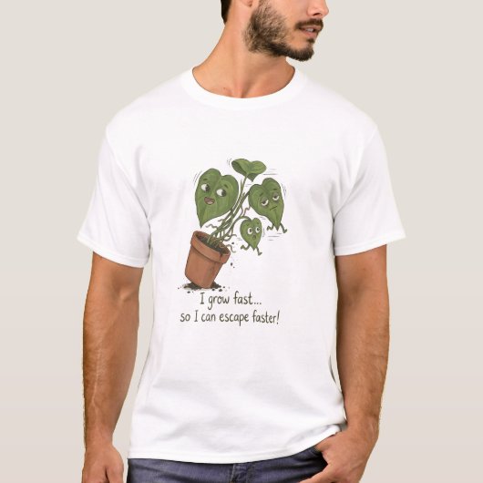 面白い植物の脱出Tシャツ Tシャツ (正面)