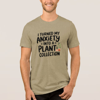 面白い植物コレクションのイラスト トライブレンドTシャツ