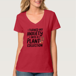 面白い植物コレクションのイラスト Tシャツ