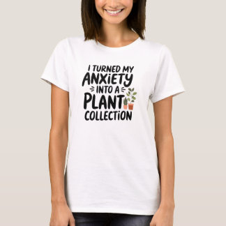 面白い植物コレクションのイラスト Tシャツ